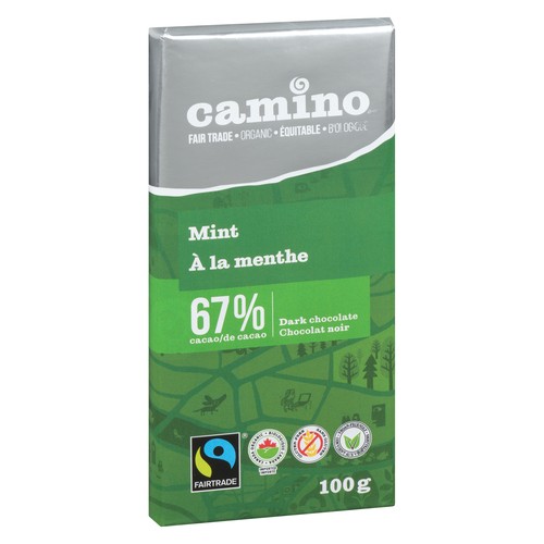 Camino Chocolate Bar 67 % Mint 100 g