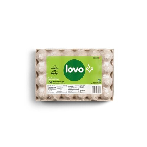 Lovo White Eggs Free Run Medium 24 Count