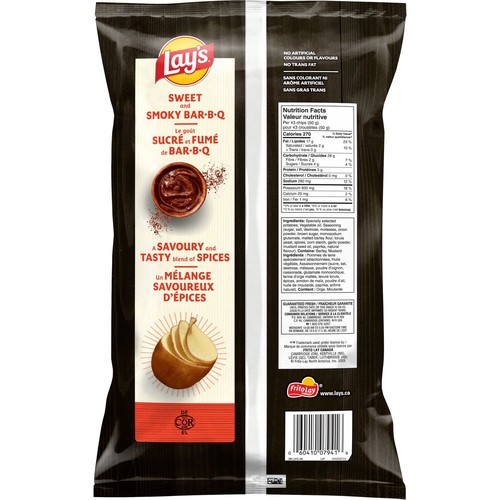 Lay's Potato Chips Bar-B-Q Flavoured 220 g