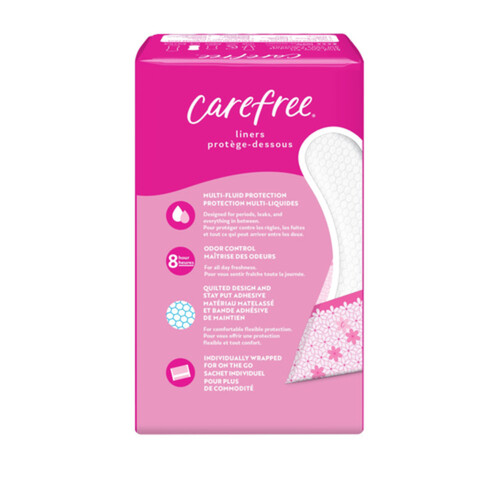 Carefree Acti-Fresh Daily Liners Long Unscented 42 Count - Voilà