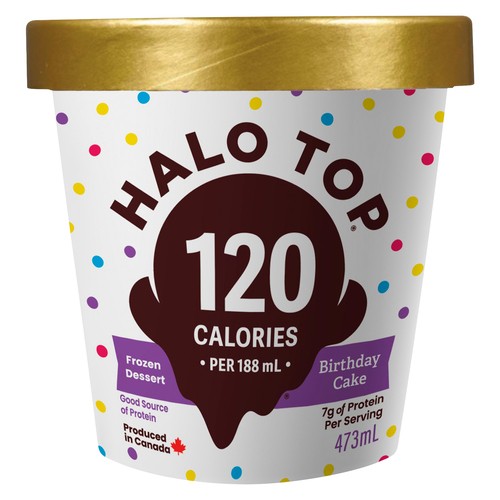Halo Top Frozen Dairy Dessert Birthday Cake 473 ml