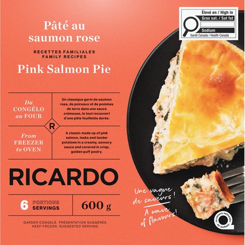 RICARDO Frozen Pink Salmon Pie 600 g