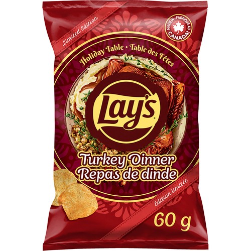 Lay's Potato Chips Turkey Dinner Flavoured 60 g