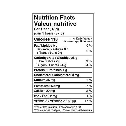 SunRype Fruitsource 100% Fruit And Veggie Bar Apple Wildberry Carrot 37 g
