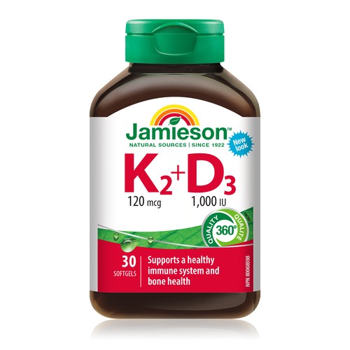 Jamieson Vitamin K2 & D3 Softgels 30 Count