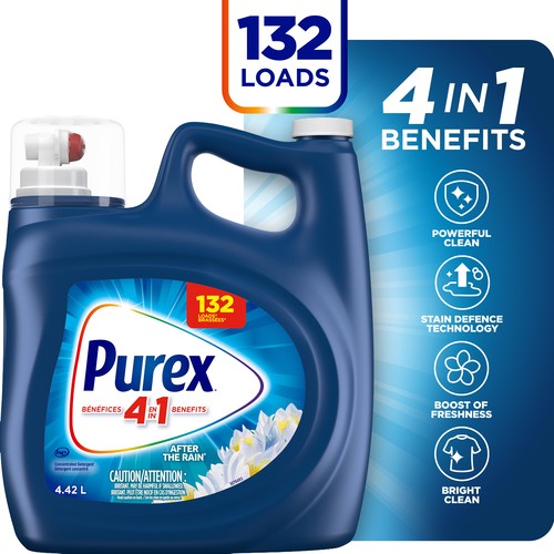Purex 4 in 1 Concentrated Detergent After the Rain 132 Loads 4.42 L