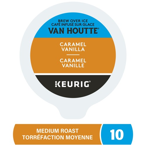 Van Houtte Coffee Pods Brew Over Ice Vanilla Caramel K-Cups 10 EA