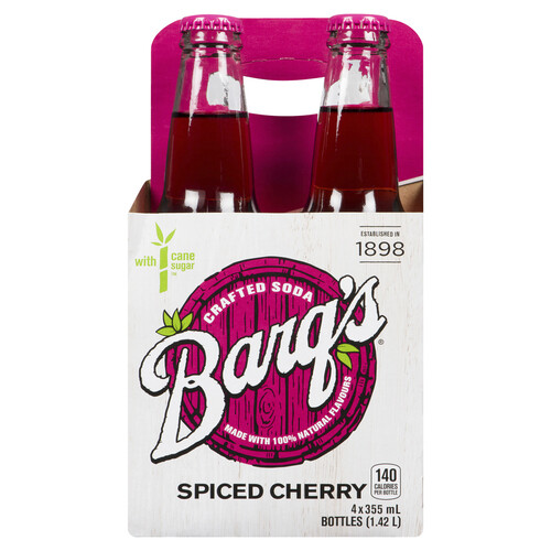Barq's Crafted Soda Spiced Cherry 4 x 355 ml (bottles)