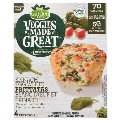 Veggies Made Great Frozen Frittata Spinach Egg White 227 g