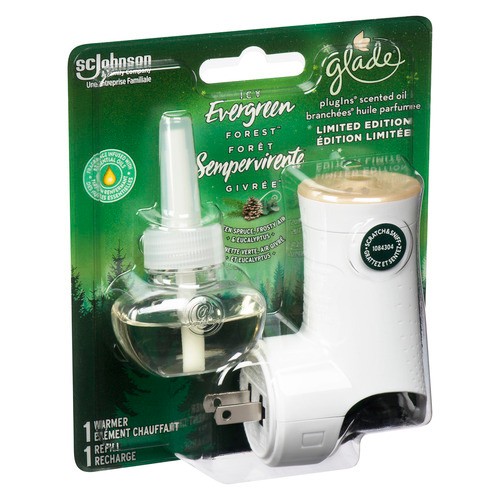 Glade Plug In Starter Kit Air Freshener Icy Evergreen 1 Count