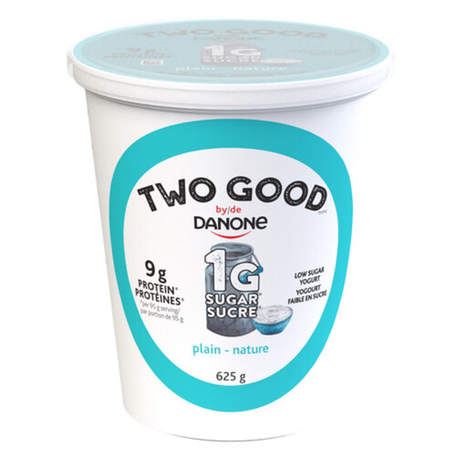 Two Good Plain Low Sugar Yogurt 1 g sugar 9 g Protein 625 g