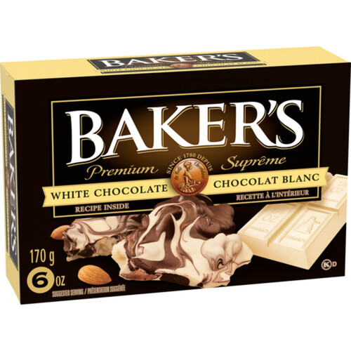 Baker's 100% Pure Premium White Chocolate Baking Bar - Voilà Online ...