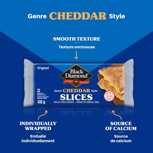 Black Diamond Sliced Cheese Original Cheddar 22 Slices 410 g