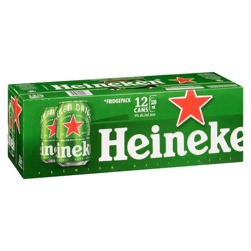 Heineken Beer 5% Alcohol Pale Lager 12 x 330 ml (cans)