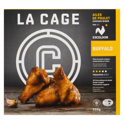 La Cage Frozen Chicken Wings Spicy Buffalo 550 g