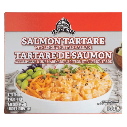 Farm Boy Salmon Tartare With Lemon And Mustard Marinade 140 g (frozen)