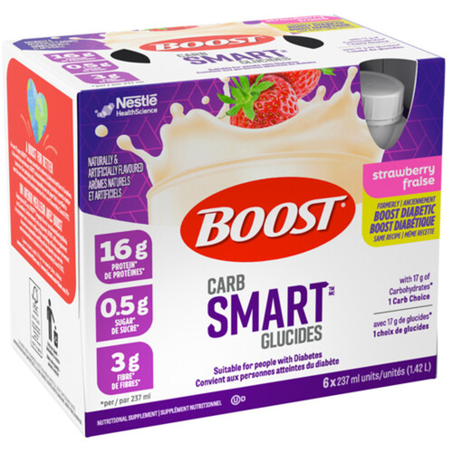 Boost Diabetic Drink Strawberry 6 x 237 ml