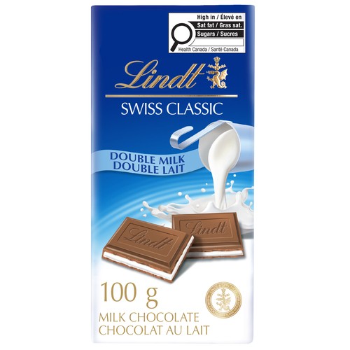 Lindt Swiss Classic Chocolate Bar Double Milk 100 g