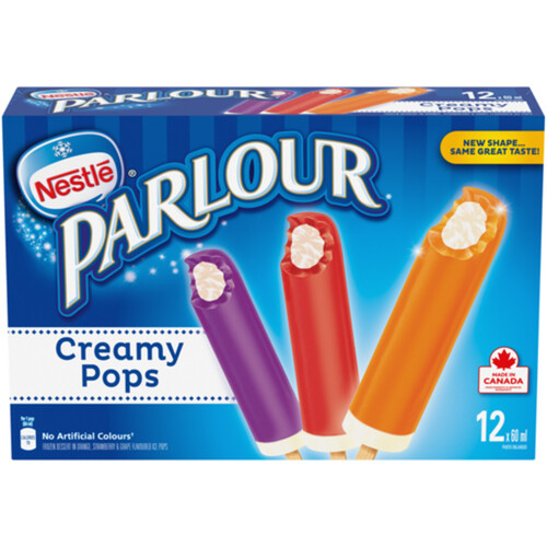 Nestle Parlour Frozen Dessert Bars Creamy Pops 12 Pack 720 ml