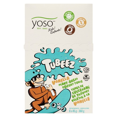 Yoso Tubeez Plant-Based Yogurt Tubes Vanilla 360 g