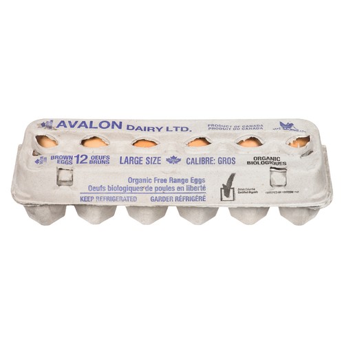 Avalon Organics Brown Eggs Free Range Large 12 Count