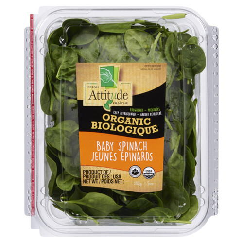 Fresh Attitude Organic Baby Spinach 142 g 