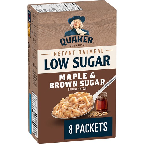 Quaker Low Sugar Instant Oatmeal Maple & Brown Sugar 8 Packets 232 g