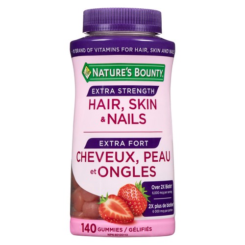 Nature's Bounty Hair Skin & Nails Extra Strength Gummies 140 EA