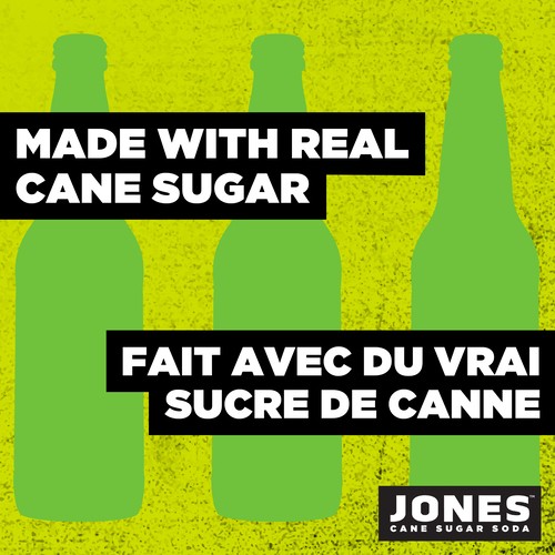 Jones  Craft Soda Cane Sugar Green Apple 355 ml (bottle)