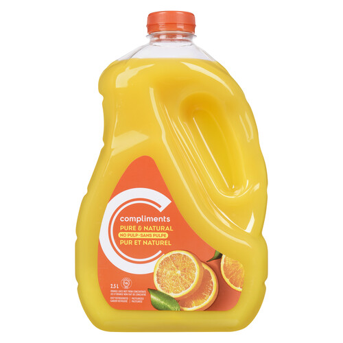 Compliments Orange Juice With No Pulp Not From Concentrate 2.5 L 