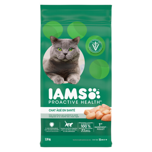 Iams Proactive Health Senior 11+ Dry Cat Food With Chicken 3.18 kg