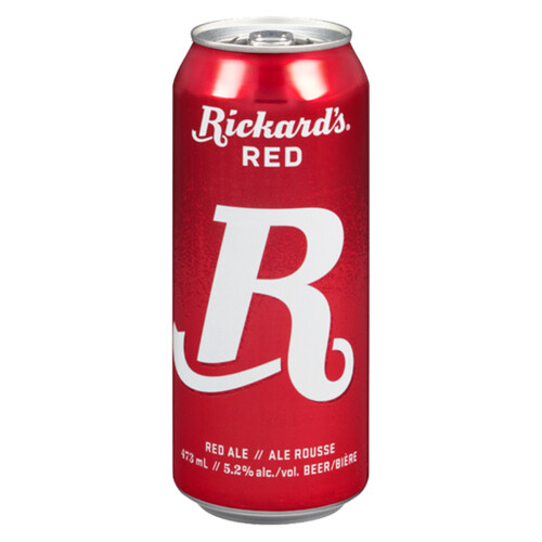 Rickard's Red Beer 5.2% Alcohol 473 ml (can)