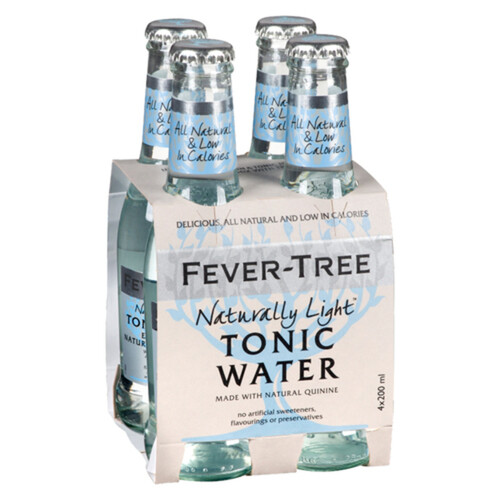 FeverTree Tonic Water Naturally Light 4 x 200 ml (bottles) Voilà