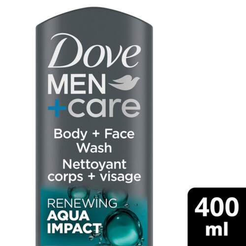 Dove Men+Care Body And Face Wash Aqua Impact Healthy-Feeling Skin 400 ml