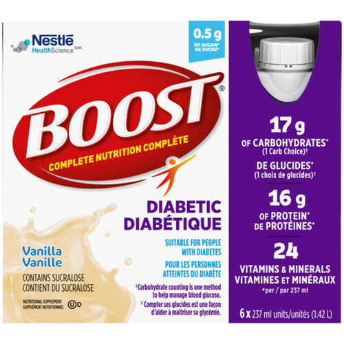 Boost Diabetic Drink Vanilla 6 x 237 ml