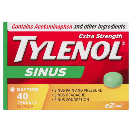 Tylenol Sinus Extra Strength Daytime 40 Tablets 