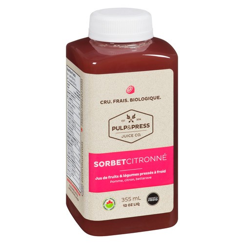 Pulp & Press Juice Cold Pressed Juice Lemon Sherbet 355 ml