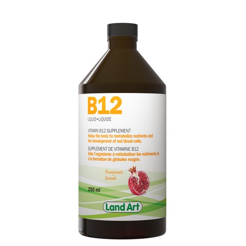 Land Art Vitamin B12 Liquid Pomegranate 250 ml