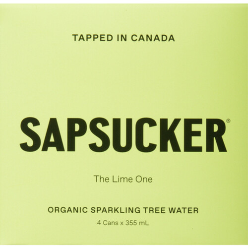 Sapsucker Organic Tree Water The Lime One 4 x 355 ml (cans)