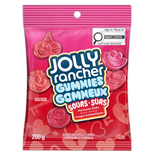 Jolly Rancher Candy Gummies Sour Awesome Red 200 g