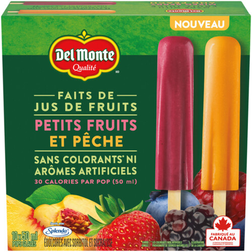 Del Monte Ice Cream Bars Berry And Peach 10 x 50 ml