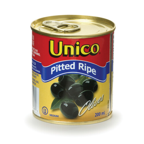 Unico Pitted Ripe Black Olives 200 ml