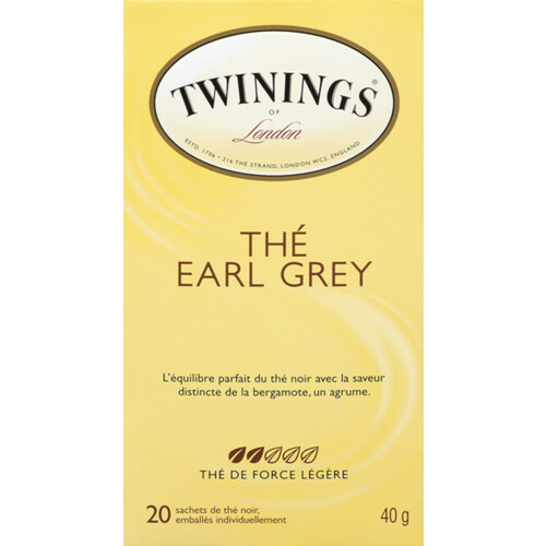 Twinings Earl Grey Light 20 Tea Bags 