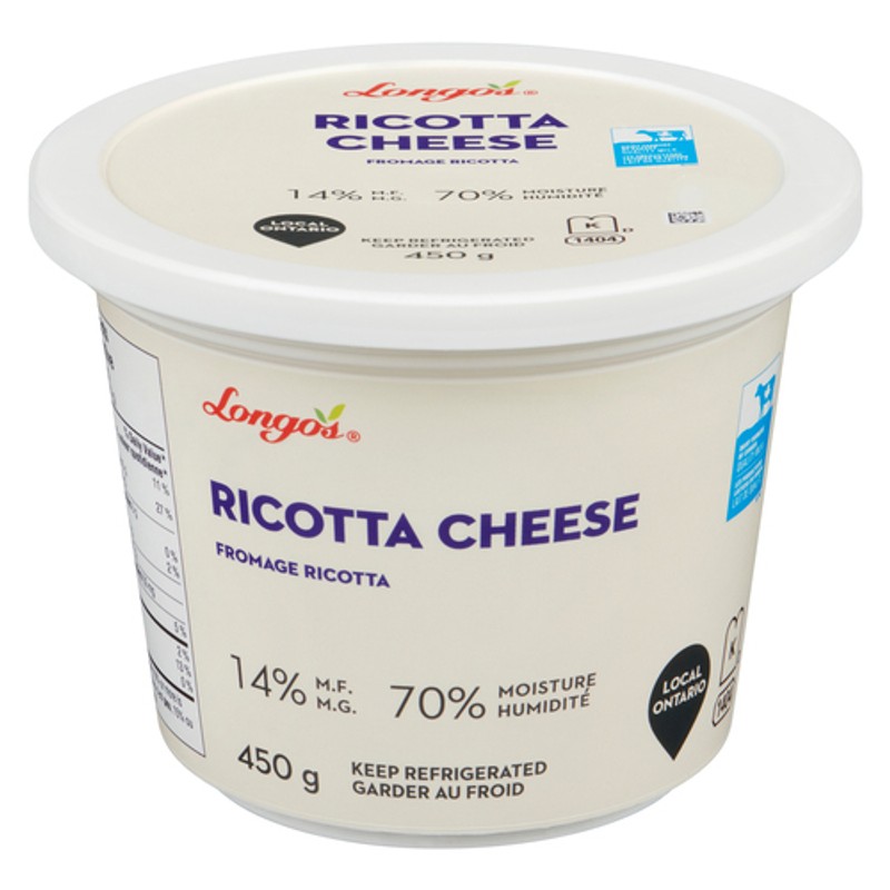 Longo's Ricotta Cheese 450 g - Voilà Online Groceries & Offers