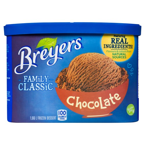 Breyers Classic Gluten-Free Frozen Dessert Chocolate 1.66 L