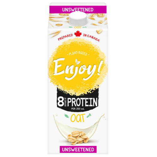 Enjoy! Plant-Based Oat Beverage Unsweetened Original 1.75 L