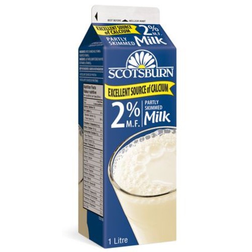 Scotsburn 2% Milk Partly Skimmed  1 L