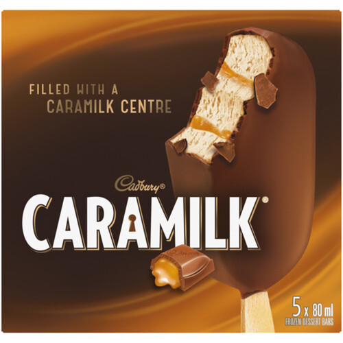 Cadbury Caramilk Frozen Dessert Bars 5 x 80 ml