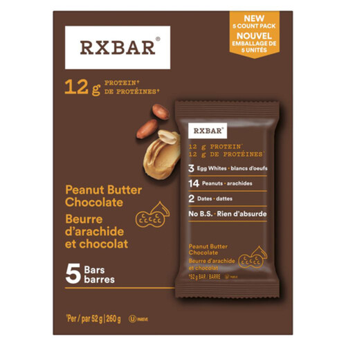 Kellogg RXBAR Chocolate Bars Peanut Butter 5 Bars 260 g