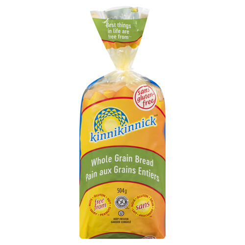 Kinnikinnick Gluten-Free Frozen Bread Whole Grain 504 g